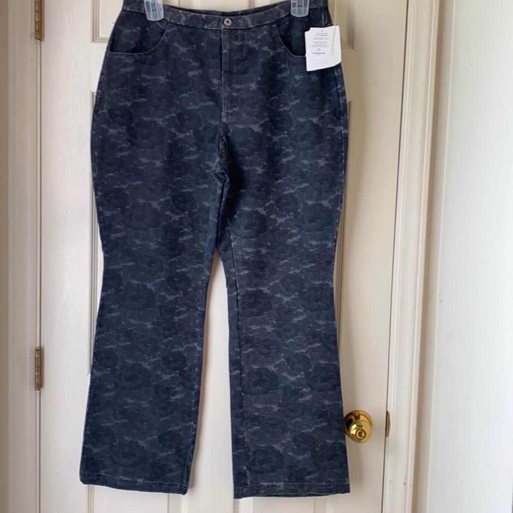LizClaiborne Artistry Dark Grey/Black Pattern Jean